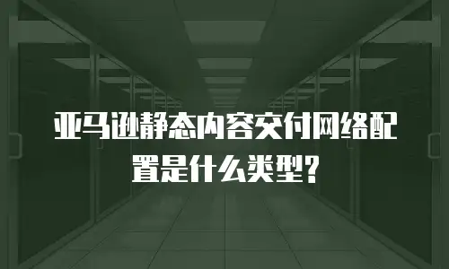 亚马逊静态内容交付网络配置是什么类型?