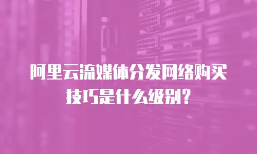 阿里云流媒体分发网络购买技巧是什么级别？