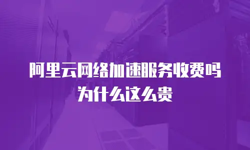 阿里云网络加速服务收费吗为什么这么贵