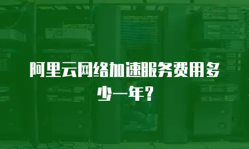阿里云网络加速服务费用多少一年？