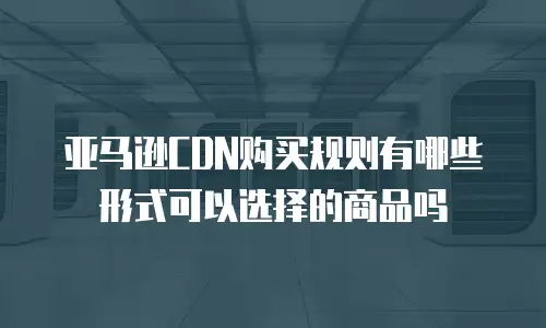 亚马逊CDN购买规则有哪些形式可以选择的商品吗