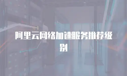 阿里云网络加速服务推荐级别