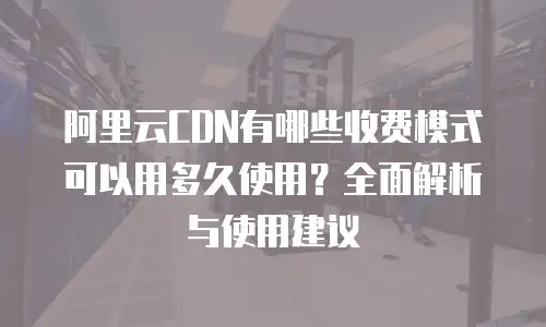 阿里云CDN有哪些收费模式可以用多久使用？全面解析与使用建议