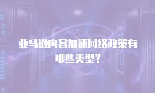 亚马逊内容加速网络政策有哪些类型？