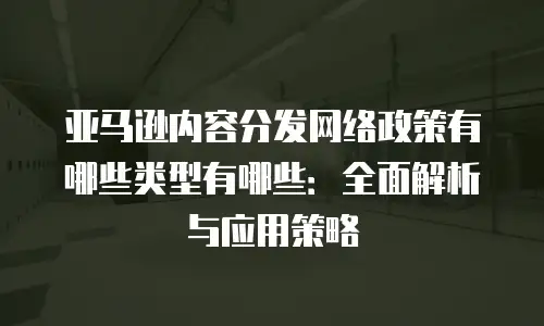 亚马逊内容分发网络政策有哪些类型有哪些：全面解析与应用策略