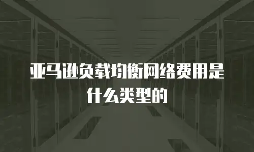 亚马逊负载均衡网络费用是什么类型的