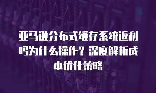 亚马逊分布式缓存系统返利吗为什么操作？深度解析成本优化策略