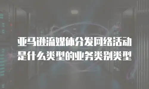 亚马逊流媒体分发网络活动是什么类型的业务类别类型