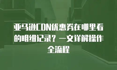 亚马逊CDN优惠券在哪里看的明细记录？一文详解操作全流程