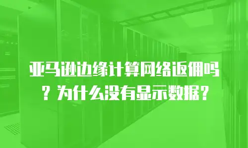 亚马逊边缘计算网络返佣吗？为什么没有显示数据？