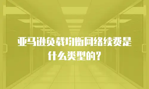 亚马逊负载均衡网络续费是什么类型的？