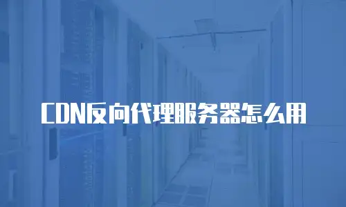 CDN反向代理服务器怎么用