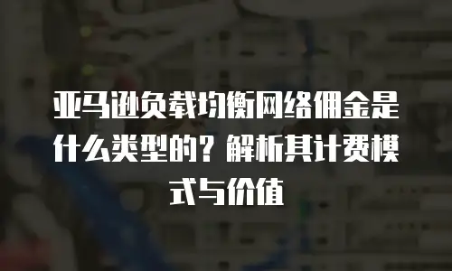 亚马逊负载均衡网络佣金是什么类型的？解析其计费模式与价值