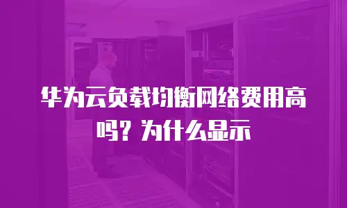 华为云负载均衡网络费用高吗？为什么显示
