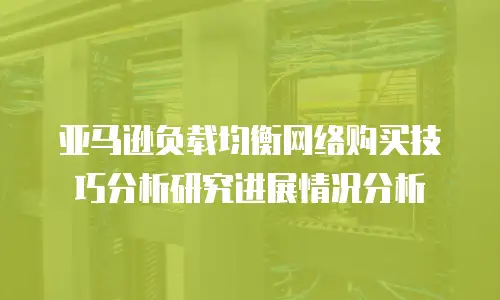 亚马逊负载均衡网络购买技巧分析研究进展情况分析