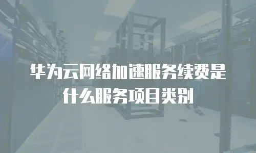 华为云网络加速服务续费是什么服务项目类别