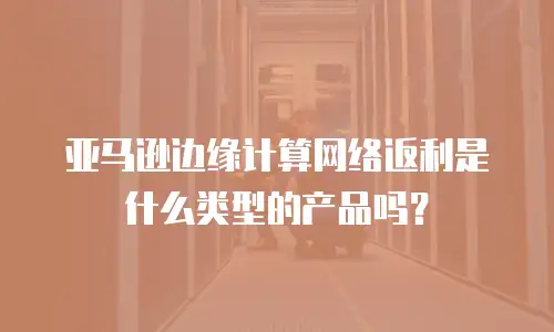 亚马逊边缘计算网络返利是什么类型的产品吗？