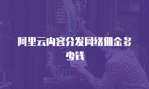 阿里云内容分发网络佣金多少钱