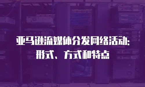 亚马逊流媒体分发网络活动: 形式、方式和特点