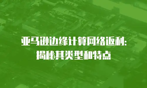 亚马逊边缘计算网络返利：揭秘其类型和特点