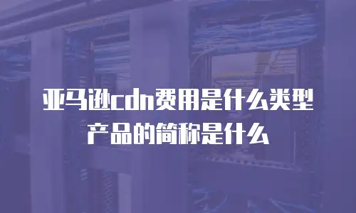 亚马逊cdn费用是什么类型产品的简称是什么