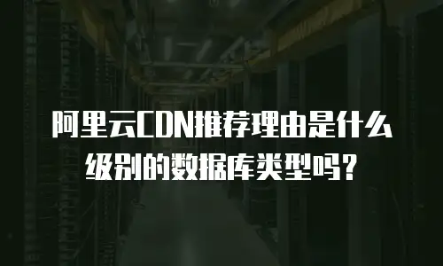 阿里云CDN推荐理由是什么级别的数据库类型吗？
