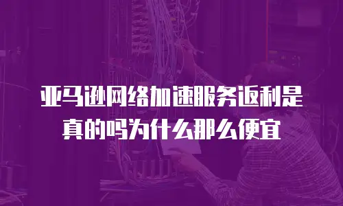 亚马逊网络加速服务返利是真的吗为什么那么便宜