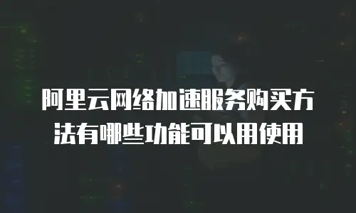 阿里云网络加速服务购买方法有哪些功能可以用使用