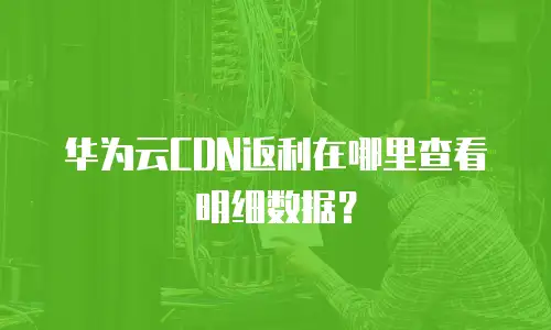 华为云CDN返利在哪里查看明细数据？
