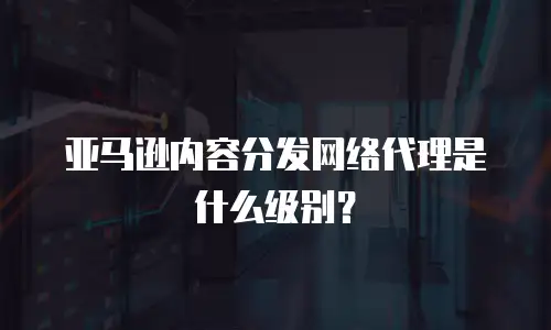 亚马逊内容分发网络代理是什么级别？