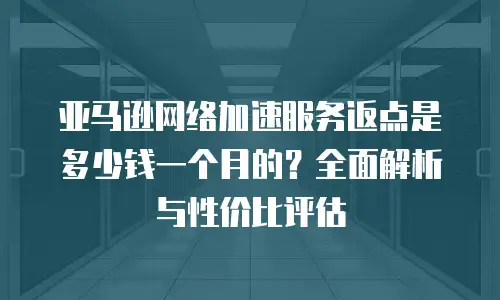 亚马逊网络加速服务返点是多少钱一个月的？全面解析与性价比评估