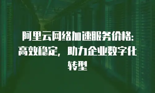阿里云网络加速服务价格：高效稳定，助力企业数字化转型