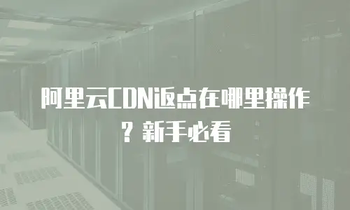 阿里云CDN返点在哪里操作？新手必看