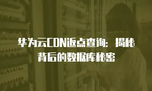 华为云CDN返点查询：揭秘背后的数据库秘密