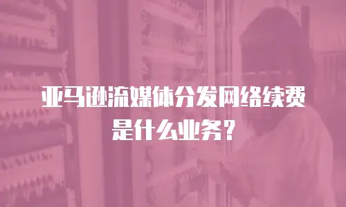 亚马逊流媒体分发网络续费是什么业务？
