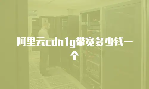 阿里云cdn1g带宽多少钱一个