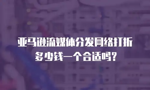亚马逊流媒体分发网络打折多少钱一个合适吗？