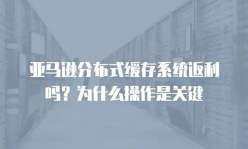 亚马逊分布式缓存系统返利吗？为什么操作是关键