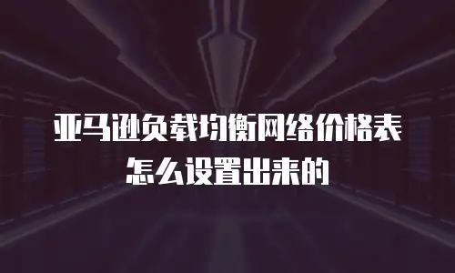 亚马逊负载均衡网络价格表怎么设置出来的