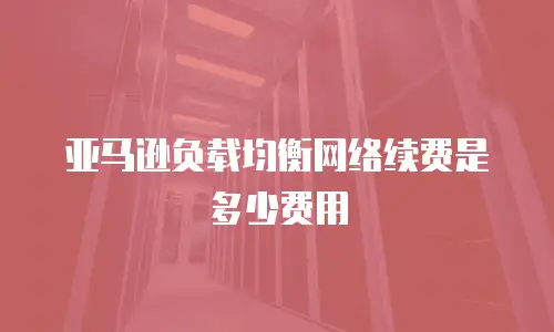 亚马逊负载均衡网络续费是多少费用