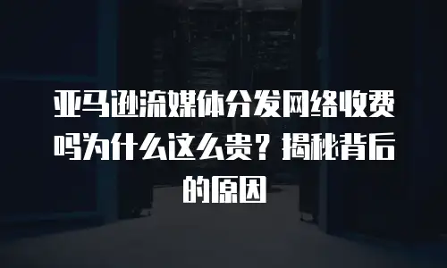 亚马逊流媒体分发网络收费吗为什么这么贵？揭秘背后的原因