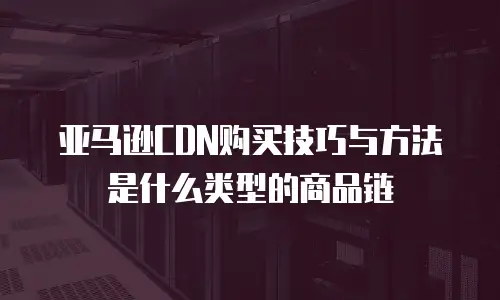 亚马逊CDN购买技巧与方法是什么类型的商品链