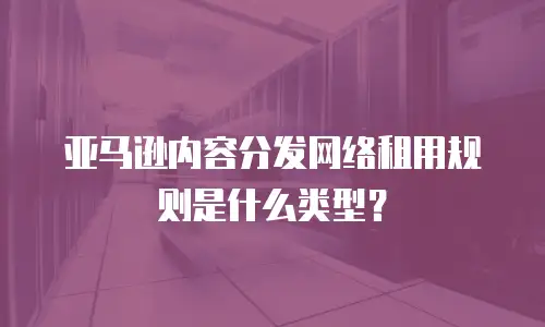 亚马逊内容分发网络租用规则是什么类型？