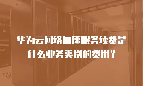 华为云网络加速服务续费是什么业务类别的费用？