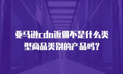 亚马逊cdn返佣不是什么类型商品类别的产品吗？