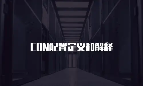  CDN配置定义和解释