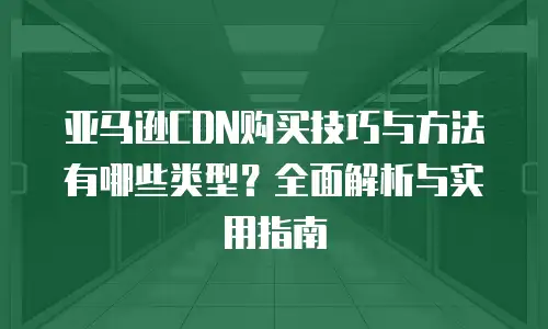 亚马逊CDN购买技巧与方法有哪些类型？全面解析与实用指南