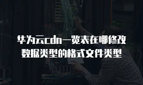 华为云cdn一览表在哪修改数据类型的格式文件类型