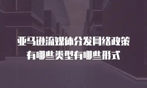 亚马逊流媒体分发网络政策有哪些类型有哪些形式