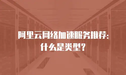 阿里云网络加速服务推荐：什么是类型？